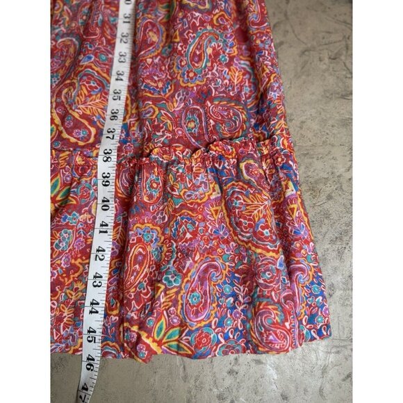 Vici Collection Colorful Paisley Print Smocked Maxi Dress Sz XL - Picture 10 of 13